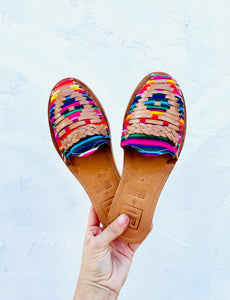 rainbow slip on huaraches