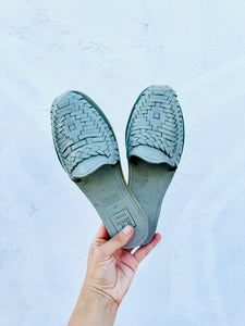 mint slip on huaraches
