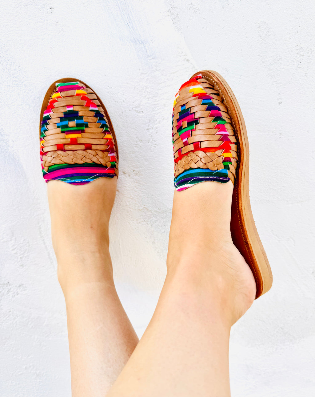 rainbow slip on huaraches