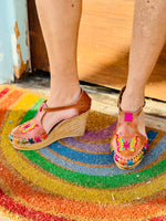 Load image into Gallery viewer, butterfly leather wedge
