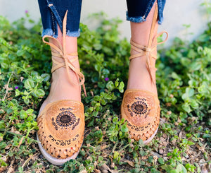 tie up womens leather sandals