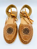 Load image into Gallery viewer, tie up womens leather sandals
