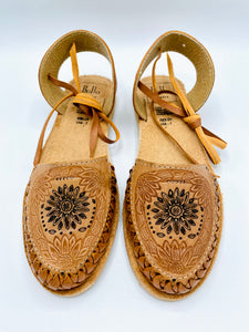 tie up womens leather sandals